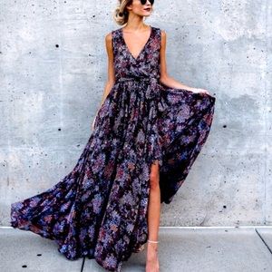 Vici Purple Sleeveless Diana Maxi Dress, size S